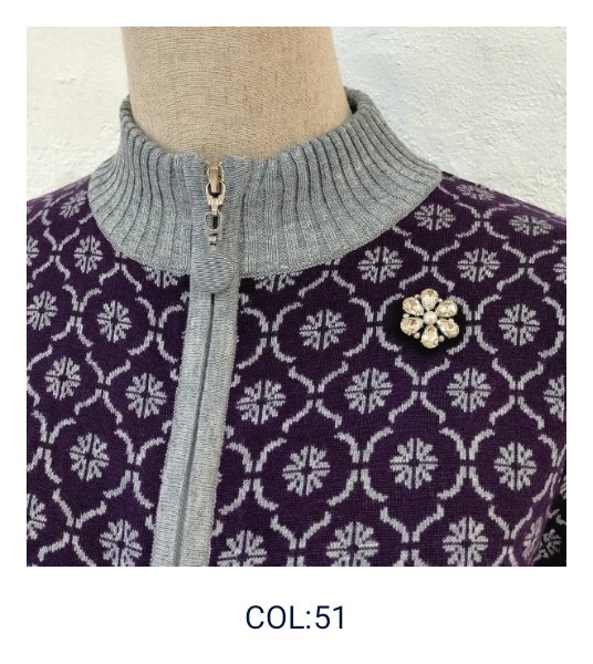 画像14: 【24,000円 →超特価 7,900円＜在庫限り＞クーポン/POINT不可】ジャガード編みハイネックニットロングジャケット (14)