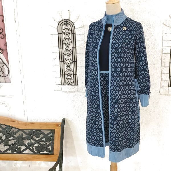 画像20: 【24,000円 →超特価 7,900円＜在庫限り＞クーポン/POINT不可】ジャガード編みハイネックニットロングジャケット (20)