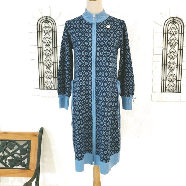 画像15: 【24,000円 →超特価 7,900円＜在庫限り＞クーポン/POINT不可】ジャガード編みハイネックニットロングジャケット (15)