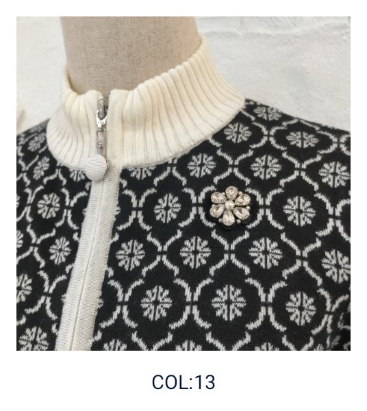 画像12: 【24,000円 →超特価 7,900円＜在庫限り＞クーポン/POINT不可】ジャガード編みハイネックニットロングジャケット (12)