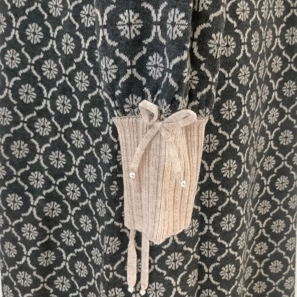 画像7: 【24,000円 →超特価 7,900円＜在庫限り＞クーポン/POINT不可】ジャガード編みハイネックニットロングジャケット (7)