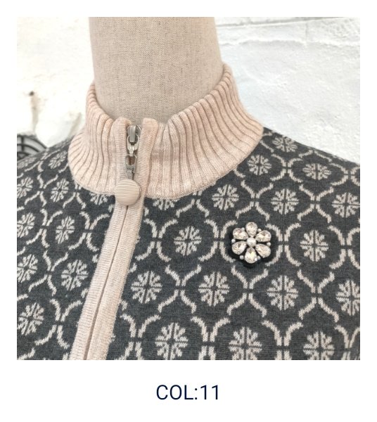 画像3: 【24,000円 →超特価 7,900円＜在庫限り＞クーポン/POINT不可】ジャガード編みハイネックニットロングジャケット (3)