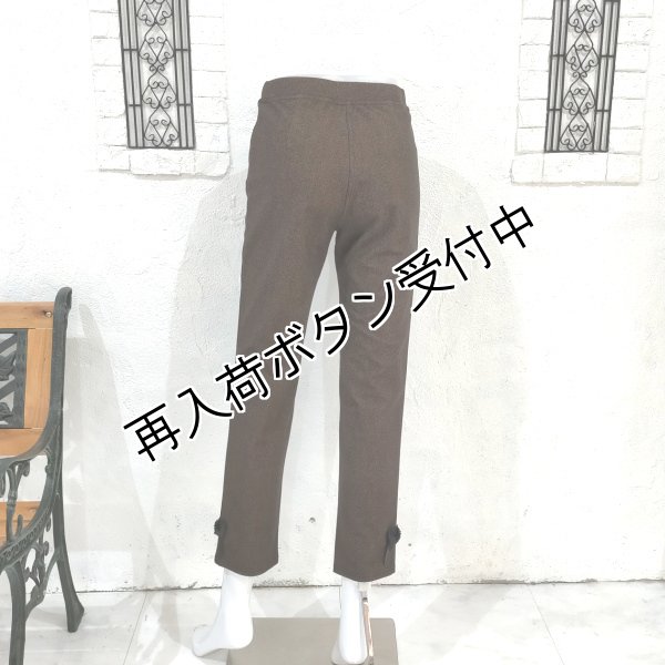 画像4: 【SuperBeauty  】裏起毛ヘリンボーン柄リボンモチーフ使いパンツ (4)