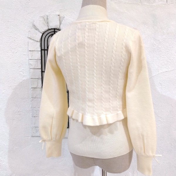 画像16: 【26,000円 →超特価 7900円<在庫限り>クーポン/POINT不可】 ニットボレロ×ハイネックセーターのニットアンサンブル (16)