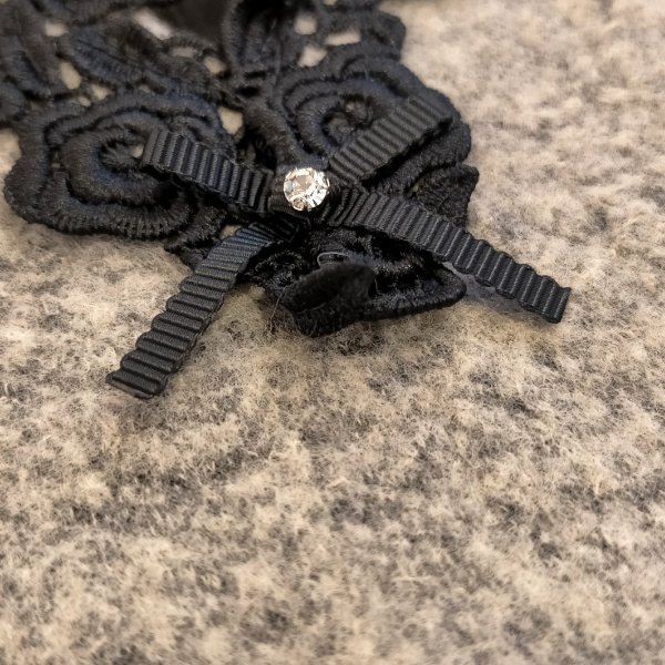 画像13: 【29,000円 →超特価 9900円＜在庫限り＞クーポン/POINT不可】ワンピース　圧縮ウール素材レース配色使いジャンパースカート (13)