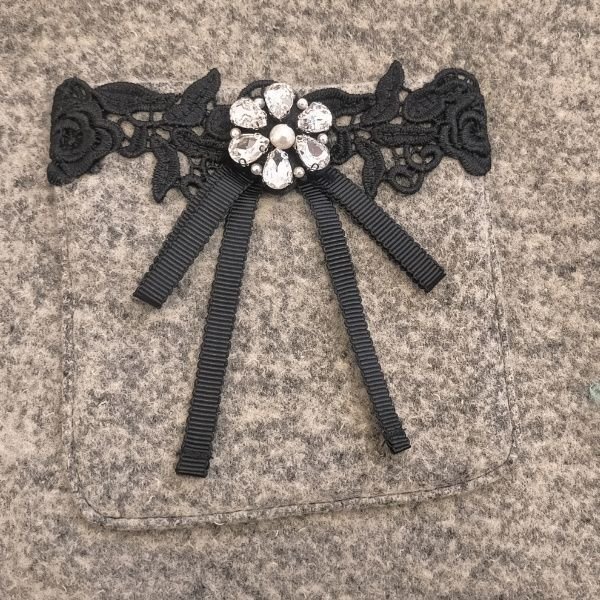 画像14: 【29,000円 →超特価 9900円＜在庫限り＞クーポン/POINT不可】ワンピース　圧縮ウール素材レース配色使いジャンパースカート (14)