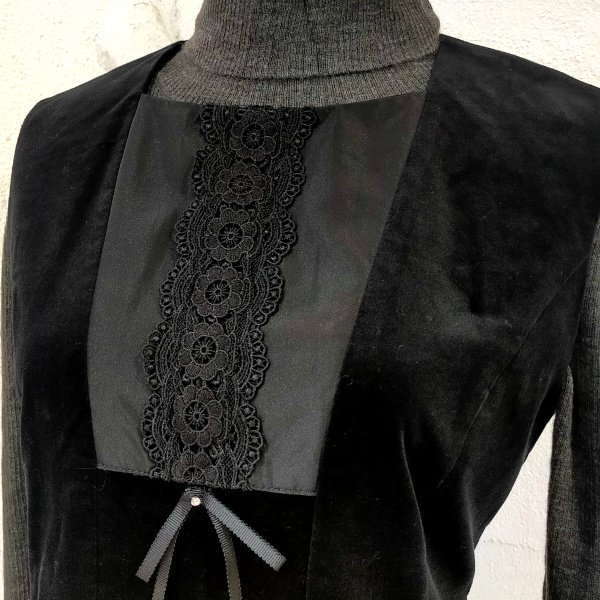 画像5: 【26,000円 →超特価 9900円＜在庫限り＞クーポン/POINT不可】ベロア×エコファー使いのノースリーブワンピース (5)