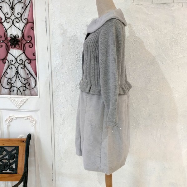 画像7: 【36,000円 →超特価 9900円＜在庫限り＞クーポン/POINT不可】襟&ウェストエコファー取り外し可ニットジャケット (7)