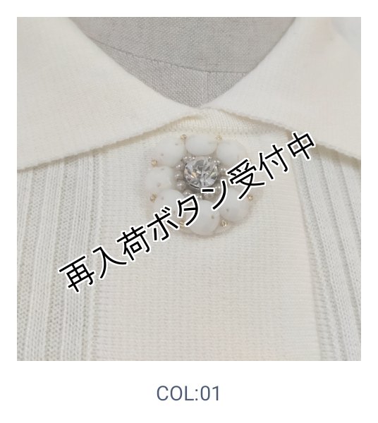 画像10: 【25,000円 →超特価 7900円<在庫限り>クーポン/POINT不可】前立てビジューモチーフニットジャケット (10)