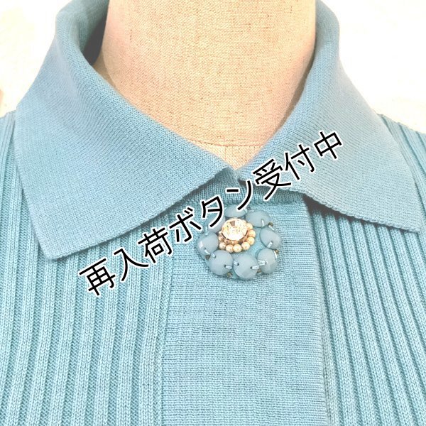 画像3: 【25,000円 →超特価 7900円<在庫限り>クーポン/POINT不可】前立てビジューモチーフニットジャケット (3)