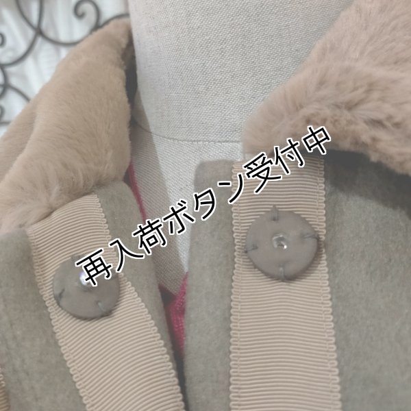 画像5: 【33,000円 →超特価 12,900円＜在庫限り＞クーポン/POINT不可】カタログ表紙 エコファースパンコール刺しゅう使いブローチ付きマントコート (5)