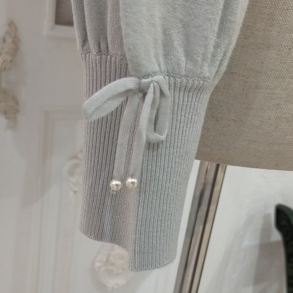 画像5: 【18,000円 →超特価 4900円＜在庫限り＞クーポン/POINT不可】胸元同色レースニットプルオーバー (5)