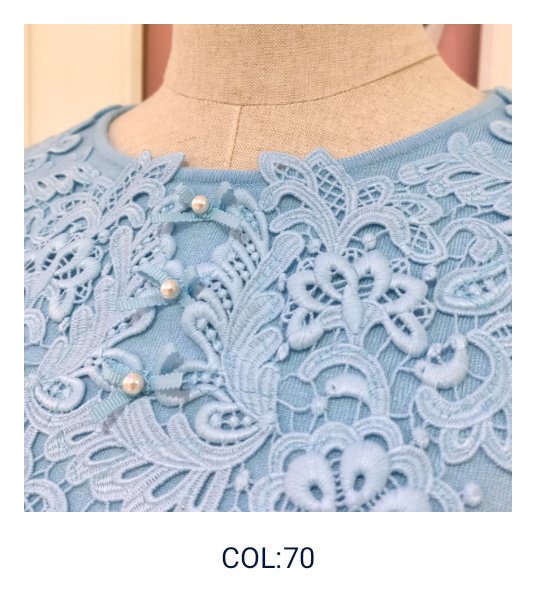 画像13: 【18,000円 →超特価 4900円＜在庫限り＞クーポン/POINT不可】胸元同色レースニットプルオーバー (13)