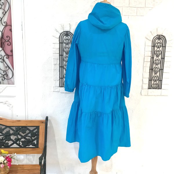 画像8: 【SuperBeauty  】★リボン×ギャザーデザインフード付きロングコート (8)