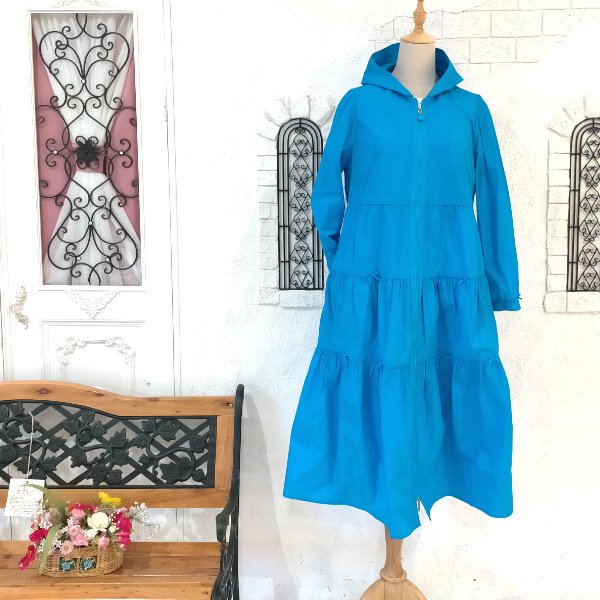 画像3: 【SuperBeauty  】★リボン×ギャザーデザインフード付きロングコート (3)