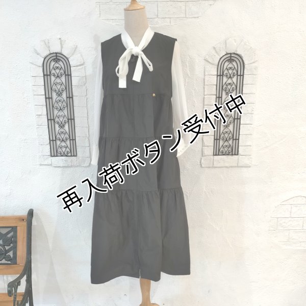 画像13: 【SuperBeauty  】タフタ素材ギャザー切替ロングジレ (13)