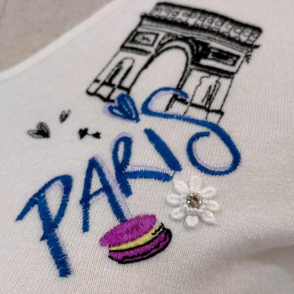 画像8: 【SuperBeauty  】★Paris刺繍入りカーディガン (8)