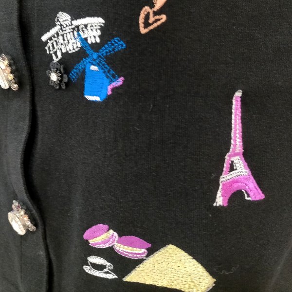 画像14: 【SuperBeauty  】★Paris刺繍入りカーディガン (14)