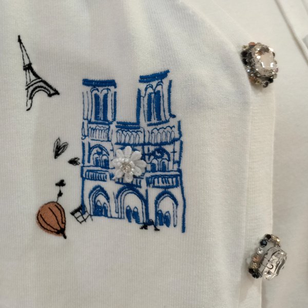画像7: 【SuperBeauty  】★Paris刺繍入りカーディガン (7)