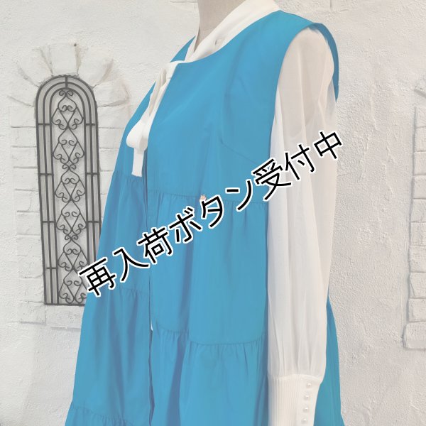 画像8: 【SuperBeauty  】タフタ素材ギャザー切替ロングジレ (8)