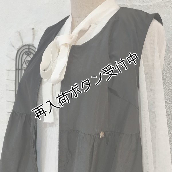 画像14: 【SuperBeauty  】タフタ素材ギャザー切替ロングジレ (14)