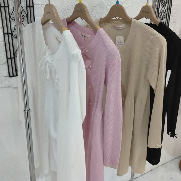 画像4: 【SuperBeauty  】★ラメ入りニットレイヤード風チュニック (4)