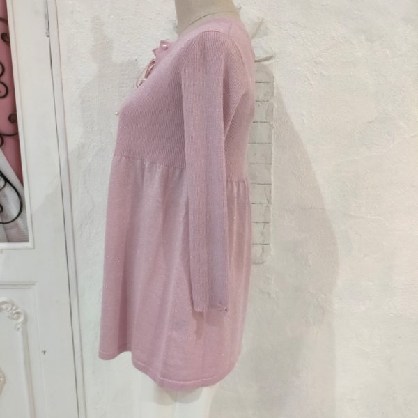 画像8: 【SuperBeauty  】★ラメ入りニットレイヤード風チュニック (8)