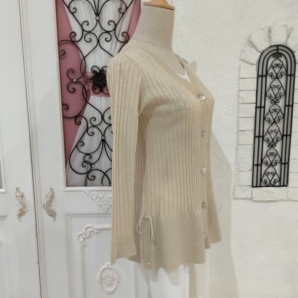 画像4: 【SuperBeauty  】★ラメ入りワイドリブニットカーディガン《送料220円代引は通常送料》 (4)