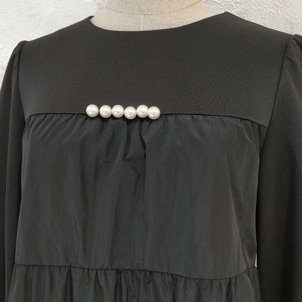 画像11: 【SuperBeauty  】★タフタ×ニット素材ギャザーデザインワンピース (11)