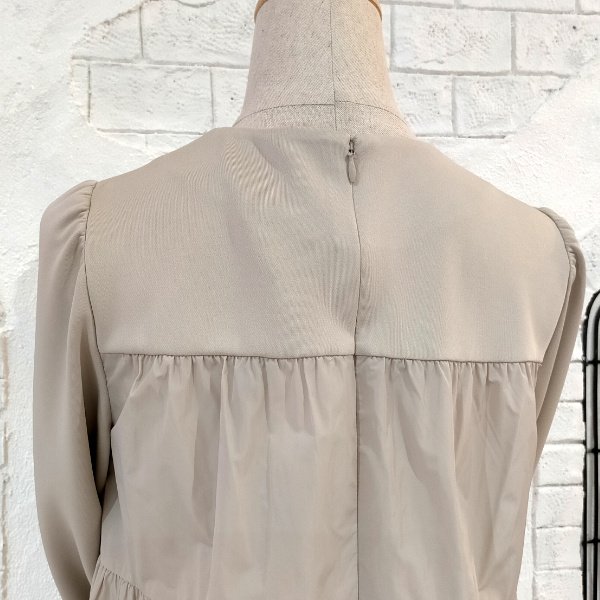 画像9: 【SuperBeauty  】★タフタ×ニット素材ギャザーデザインワンピース (9)