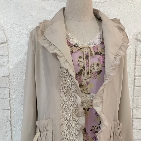 画像11: 【SuperBeauty  】★花柄レース切替ワンピース (11)