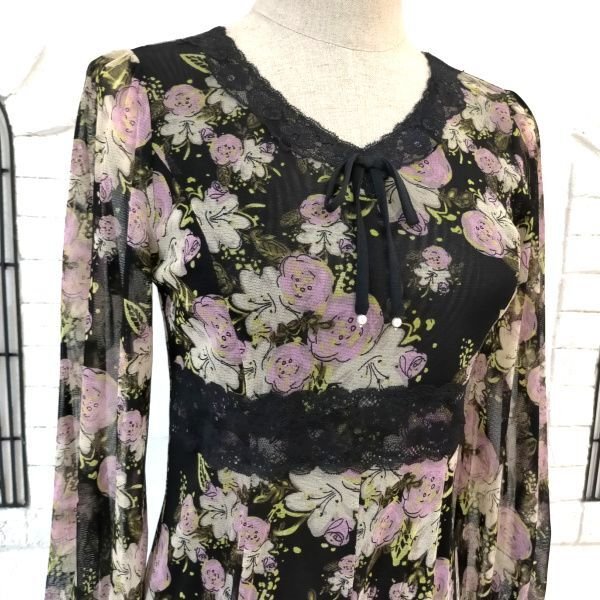 画像13: 【SuperBeauty  】★花柄レース切替ワンピース (13)