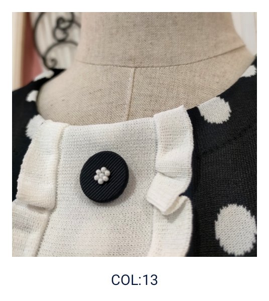 画像3: 【20,000円 →超特価 4,900円＜在庫限り＞クーポン/POINT不可】水玉柄半袖ニットワンピース (3)