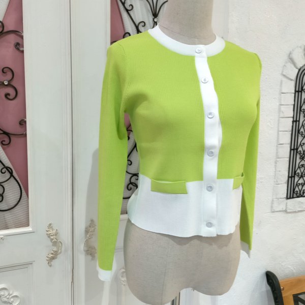 画像8: 【SuperBeauty  】★配色ニットリブ編みカーディガン《送料220円代引は通常送料》 (8)