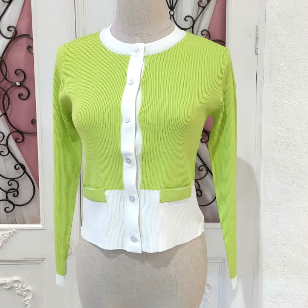 画像9: 【SuperBeauty  】★配色ニットリブ編みカーディガン《送料220円代引は通常送料》 (9)