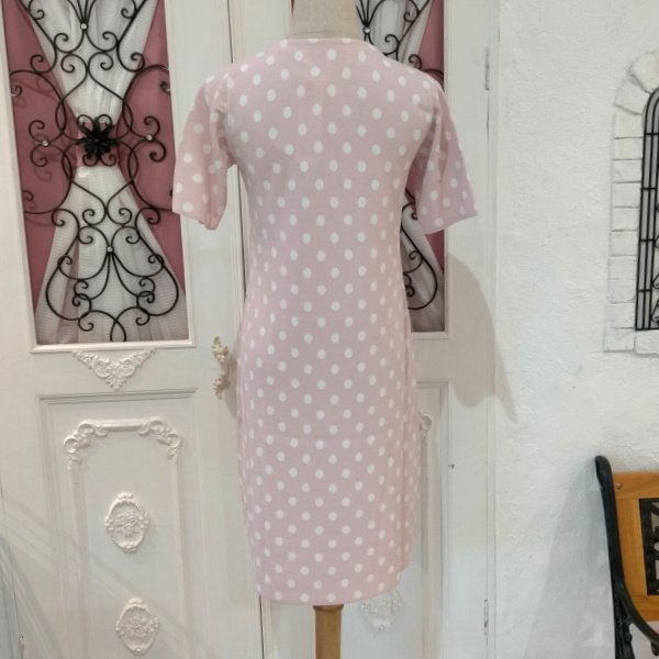 画像9: 【20,000円 →超特価 4,900円＜在庫限り＞クーポン/POINT不可】水玉柄半袖ニットワンピース (9)