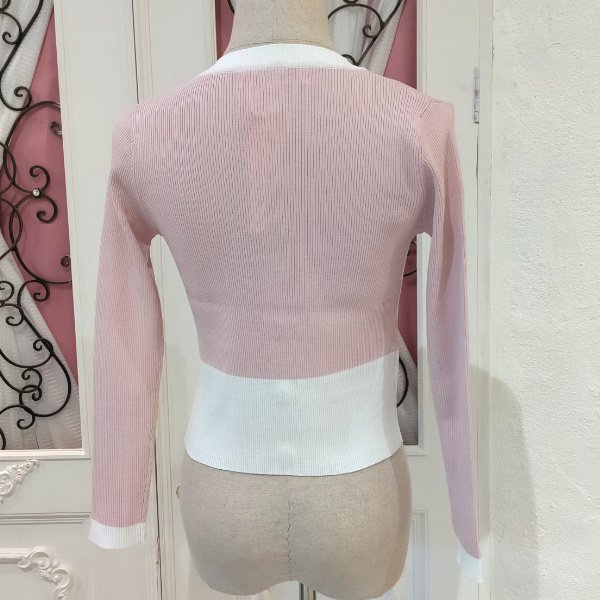 画像5: 【SuperBeauty  】★配色ニットリブ編みカーディガン《送料220円代引は通常送料》 (5)