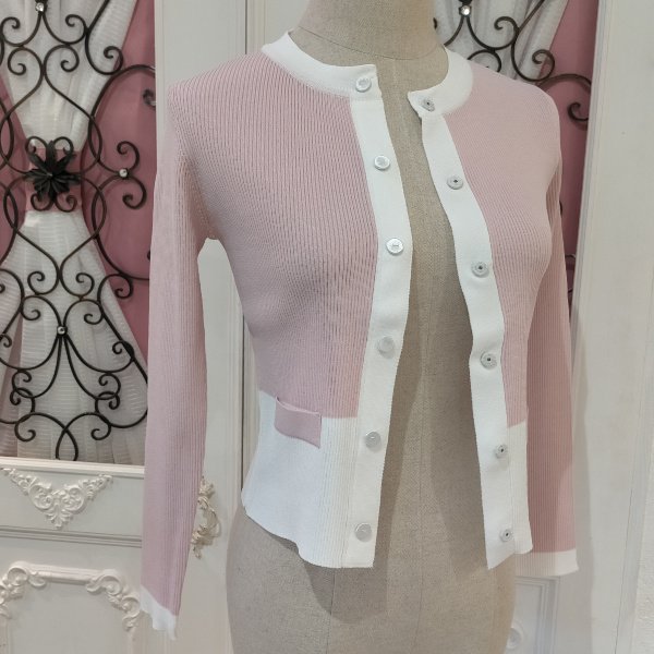 画像6: 【SuperBeauty  】★配色ニットリブ編みカーディガン《送料220円代引は通常送料》 (6)