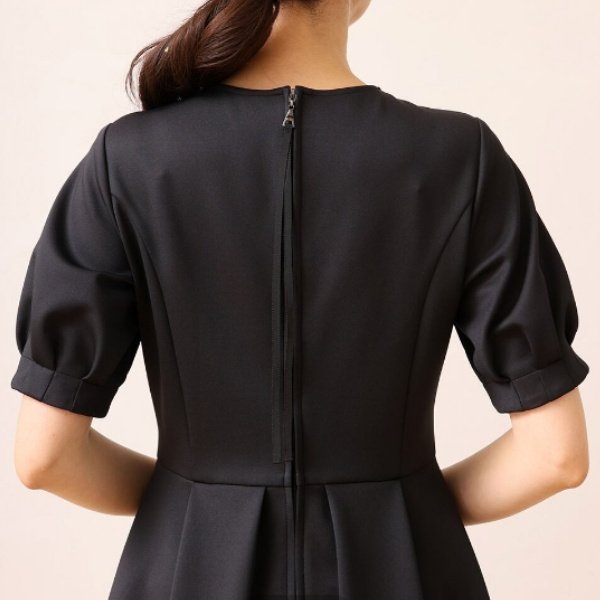 画像4: 【50%OFF＋ポイント利用可 Pont Neuf 2024】手洗い可 パフ袖カンパネラフィット＆フレアワンピース＜送料無料＞ (4)