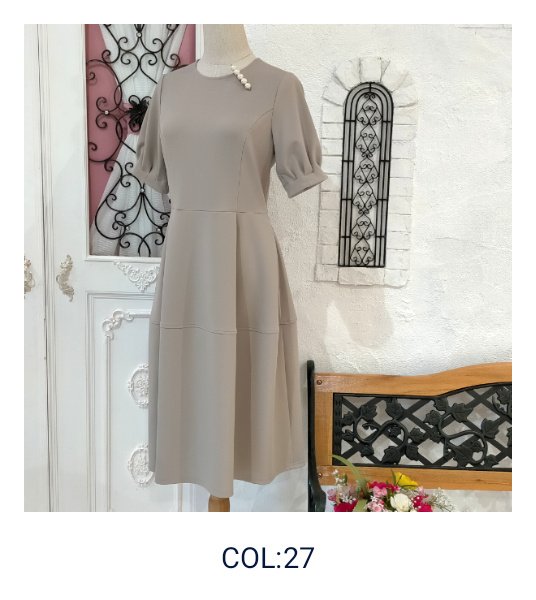 画像7: 【50%OFF＋ポイント利用可 Pont Neuf 2024】手洗い可 パフ袖カンパネラフィット＆フレアワンピース＜送料無料＞ (7)