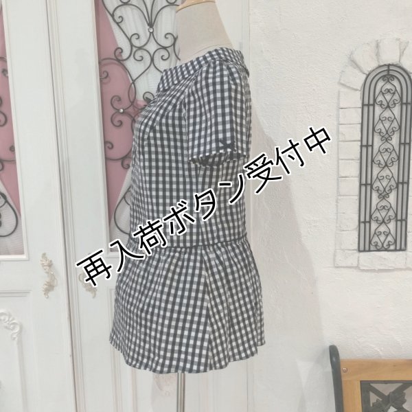 画像4: 【SuperBeauty  】ギンガムチェック柄チュニックブラウス (4)