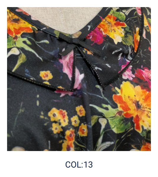 画像14: 【16,000円 →超特価 5900円＜在庫限り＞クーポン/POINT不可】★バラ柄プリント襟フリルワンピース (14)