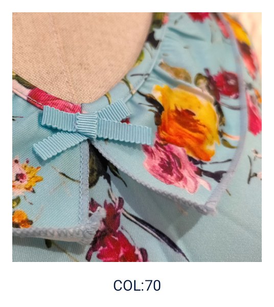 画像4: 【16,000円 →超特価 5900円＜在庫限り＞クーポン/POINT不可】★バラ柄プリント襟フリルワンピース (4)