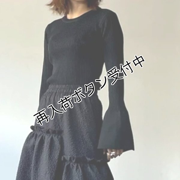 画像6: 【LaLa 50％OFF】フレア袖のニットプルオーバー (6)