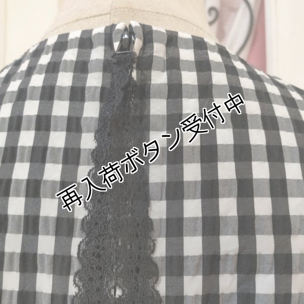 画像9: 【SuperBeauty  】★ギンガムチェック×チュール使いワンピース (9)