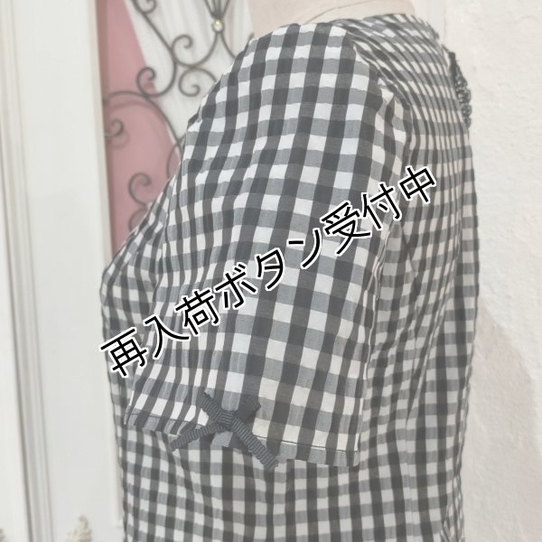 画像7: 【SuperBeauty  】★ギンガムチェック×チュール使いワンピース (7)