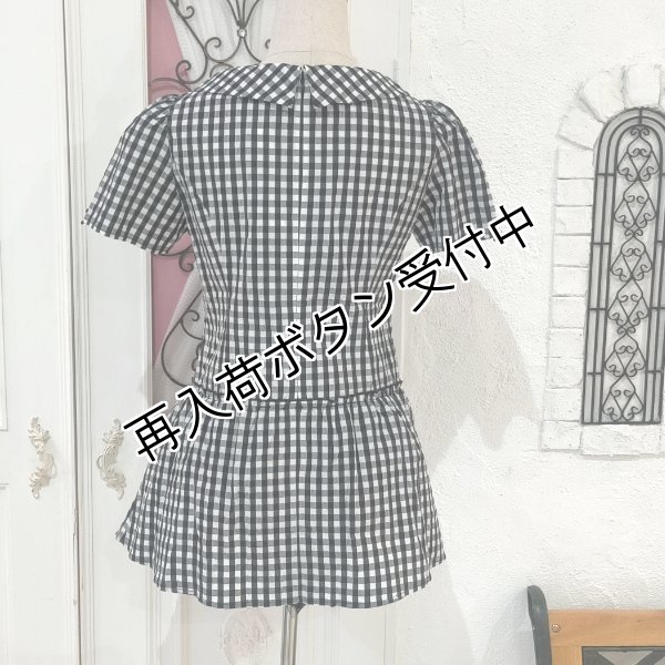 画像6: 【SuperBeauty  】ギンガムチェック柄チュニックブラウス (6)