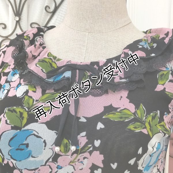 画像2: 【SuperBeauty  】大花プリントパワーネット素材チュニック《送料220円代引は通常送料》 (2)