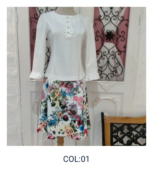 画像2: 【18,000円 →超特価 4900円＜在庫限り＞クーポン/POINT不可】ウェスト切替花柄ワンピース (2)