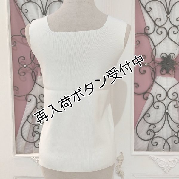 画像5: 【SuperBeauty  】胸元花モチーフ付ノースリーブニット (5)